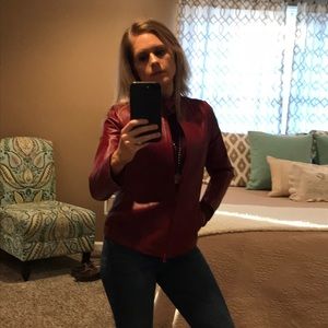 Vintage Italian leather jacket purchased in Italy!